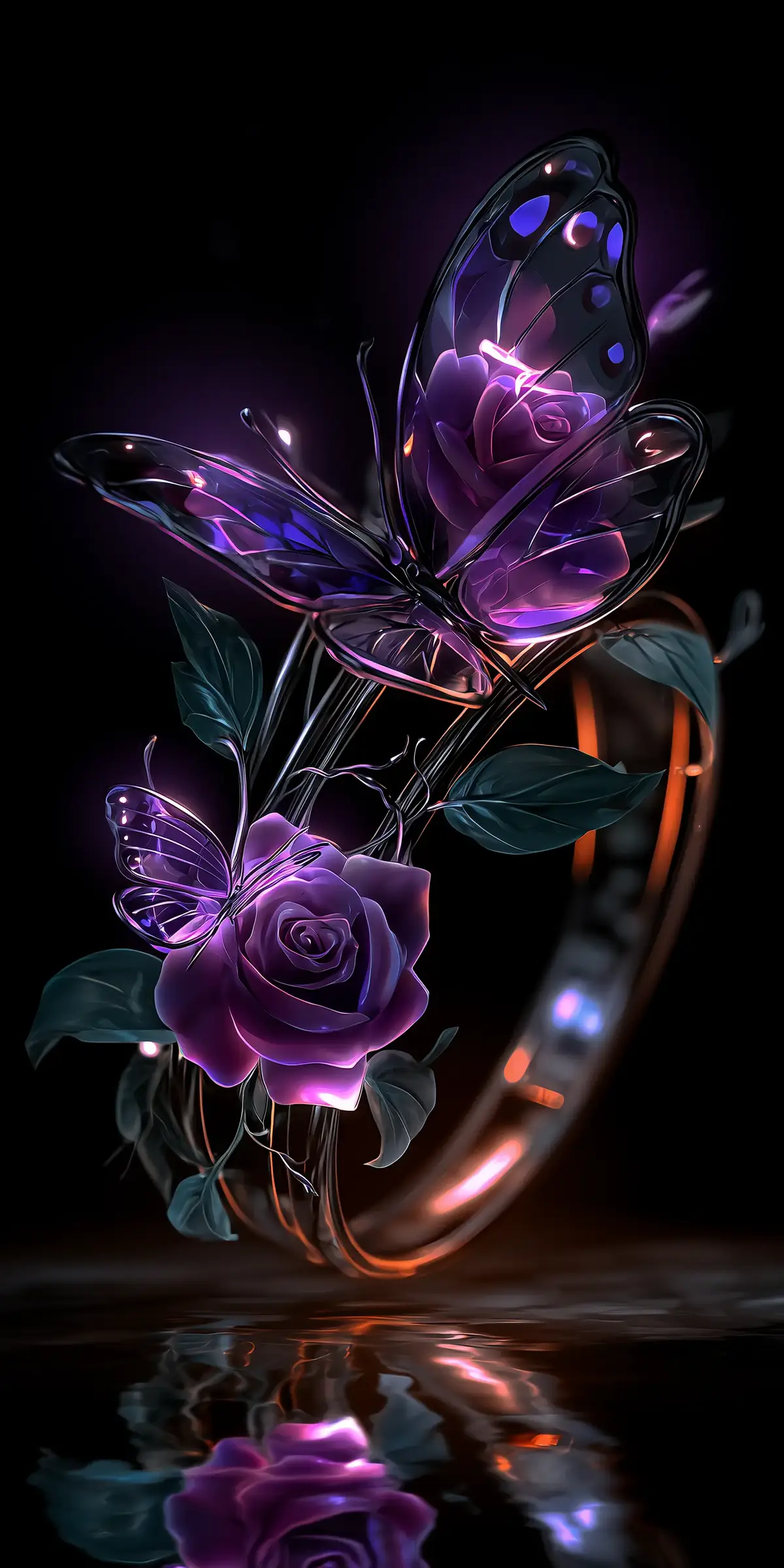 #ai #aiart #rose #butterfly #ring 