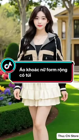 Áo khoác nữ form rộng có túi. #aokhoacnu #thoitrangnu #xuhuong #viral #thinhhanh  