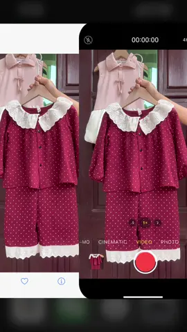 Bộ đũi chấm bi đỏ bé gái #xuhuong #hottrend #thoitrangchobe #haichiemxoaicun 