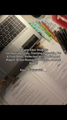 Walang titibag sa kursong ‘to! Malapit na tayo sa exciting part mga, Madam at Sir. Padayon! 💪🏻 #educ #educstudent #internship #fyp #tiktokviral 