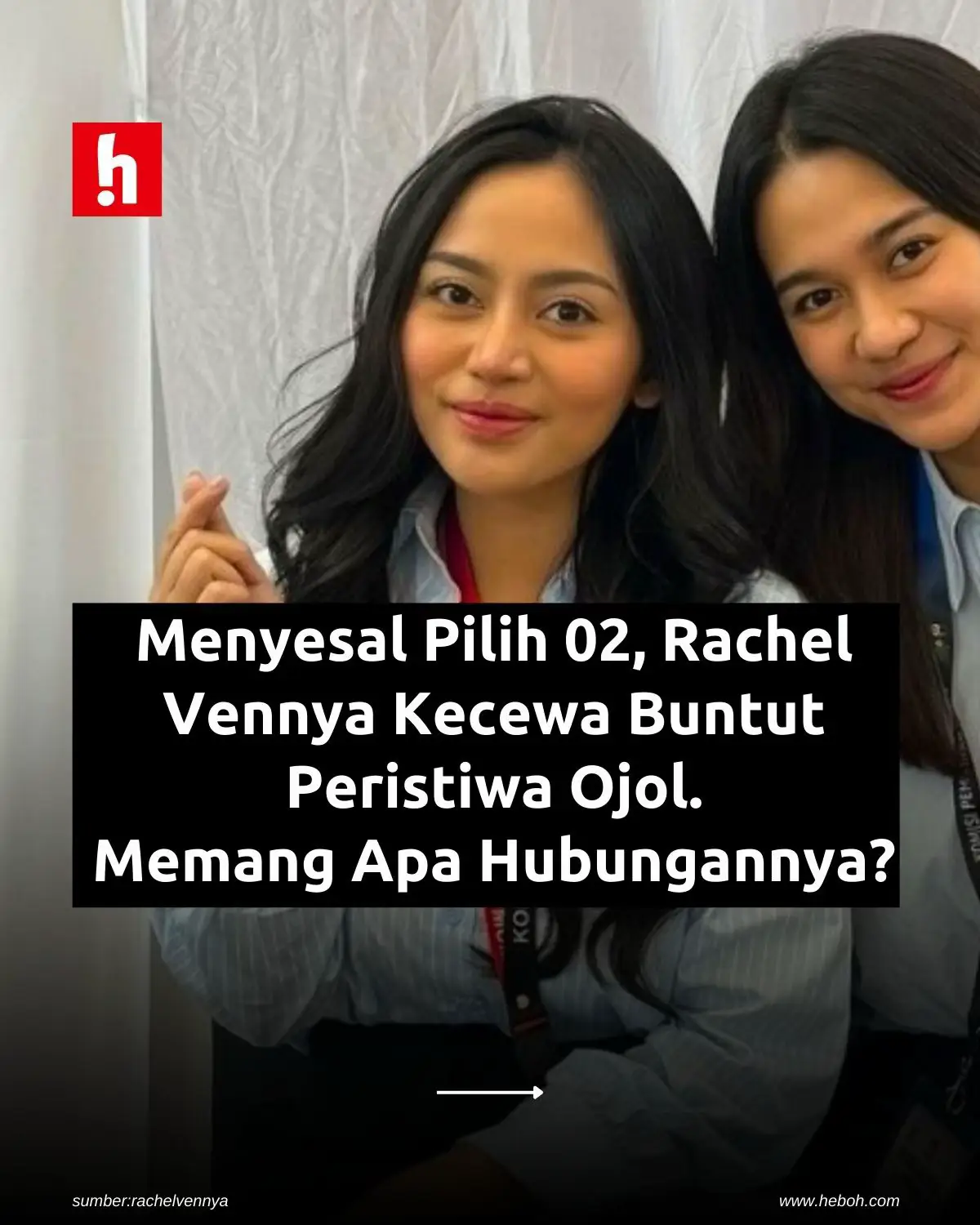 Selebgram Rachel Vennya tiba-tiba balik haluan usai demo 28 Agustus dan tragedi Brimob melindas pengemudi ojek online. Figur yang dulu sempat hadir di kampanye akbar paslon 02 itu kini justru menyuarakan penyesalan dan kekecewaan terbuka terhadap pilihannya sendiri, lewat unggahan bernuansa protes di Instagram. Publik pun ramai menafsirkan sikap Rachel sebagai kritik keras terhadap aparat sekaligus sindiran ke arah politik. Tapi pertanyaannya, memang ada hubungan apakah gerangan antara paslon 02 dan ban Brimob yang melindas ojol? 🤔 #hebohdotcom #rachelvennya #ojol #demo 