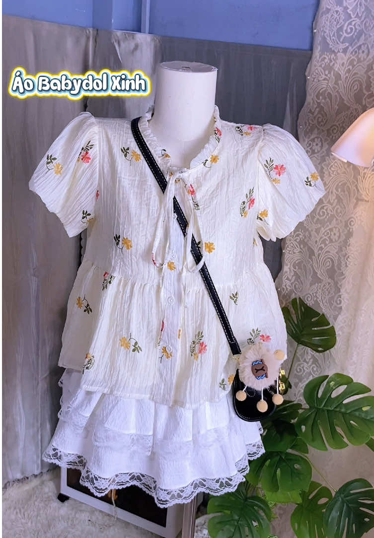 (HAVANA) Áo babydoll BOONIE tay bồng cổ viền bèo nữ #xuhuongtiktok #viralvideo #aobabydoll #aobabydolltaybong #aobabydollxinh 