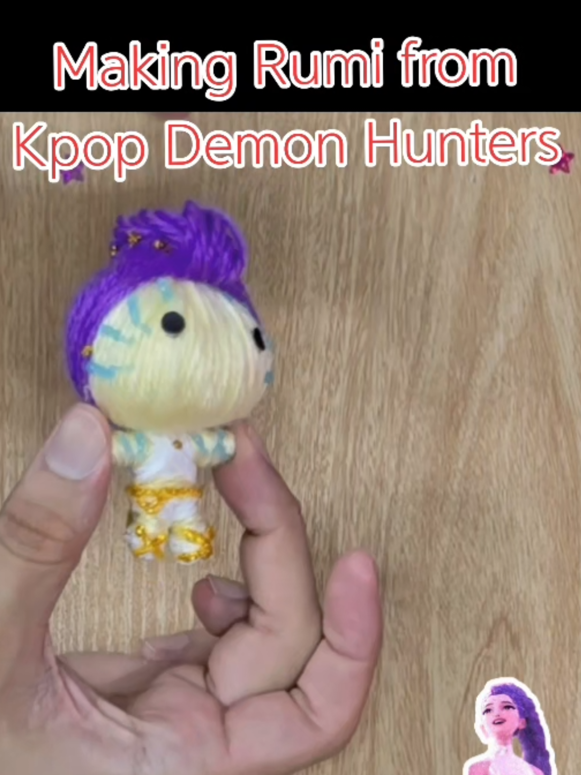 Last one of my #kpopdemonhunters dolls. Love how this #rumi came out. Especially her hair! is there anyone else you want to see?  #art #arte #huntrix 