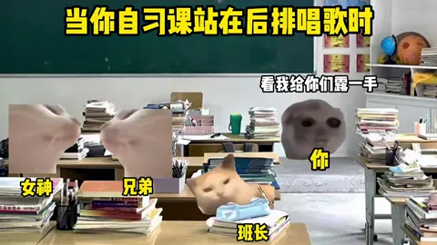 PHẦN 38 | 当你自习课站在后排唱歌时#猫meme #戴上耳机 #DJ #伯虎说 #音乐分享