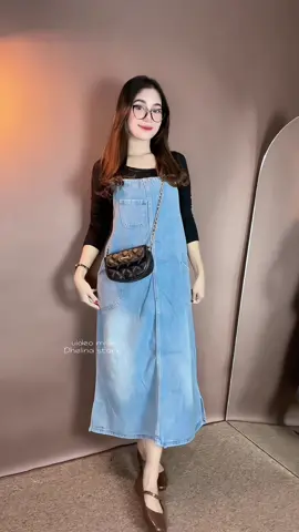 Rekomendasi overall dress bahan jeans ala koreanstyle🫶🏻😍 #overall #overalljeans #overalldress #outfitideas #outfitinspo 