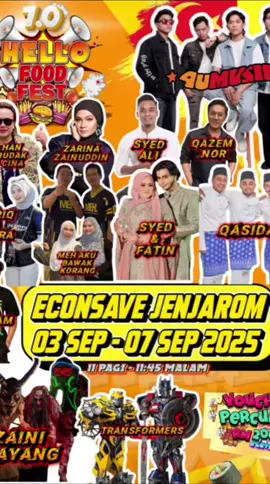 ARE YOU READY FOR OUR FOOD FEST?? Jangan lupa hadir bawak pasangan atau keluarga. Kita ada banyak artis jemputan dan juga influencer yang hadir so jumpa korang kat sana bye 🫶🏻 . . 📆 3 - 7 September 2025 ⏰ 11 Pagi - 12 Tengah Malam 📍 HELLO FOOD FEST Perkarangan Econsave Jenjarom #foodlokal #hellofoodfest #foodfestival #selangor #jenjarombanting 