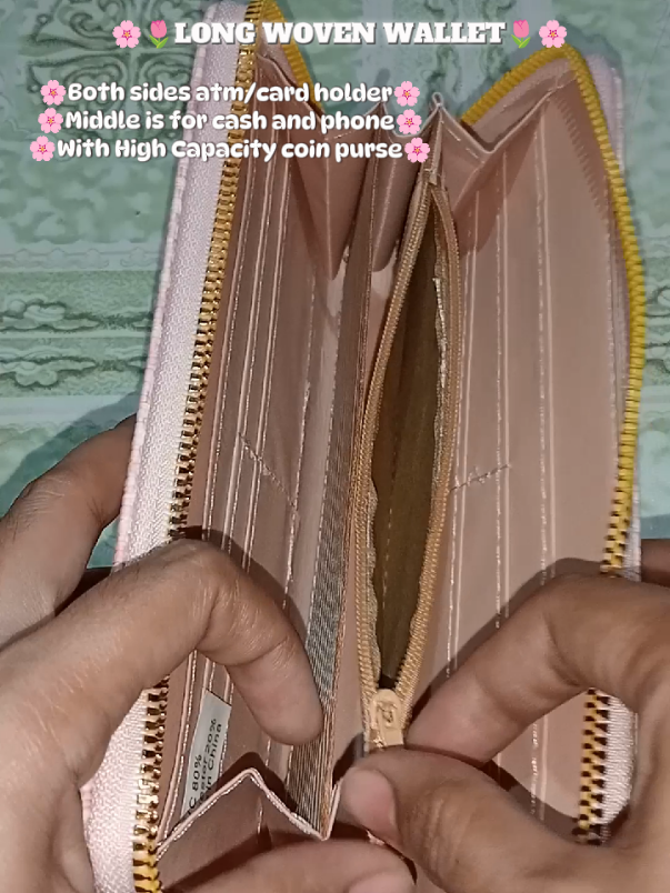 Long Woven Pattern Wallet/Purse🌸🌷Pangmatagalang gamit✨Get your na!🛒 #longpurse #longwallet #highcapacitywallet #walletforwomen #fyp 