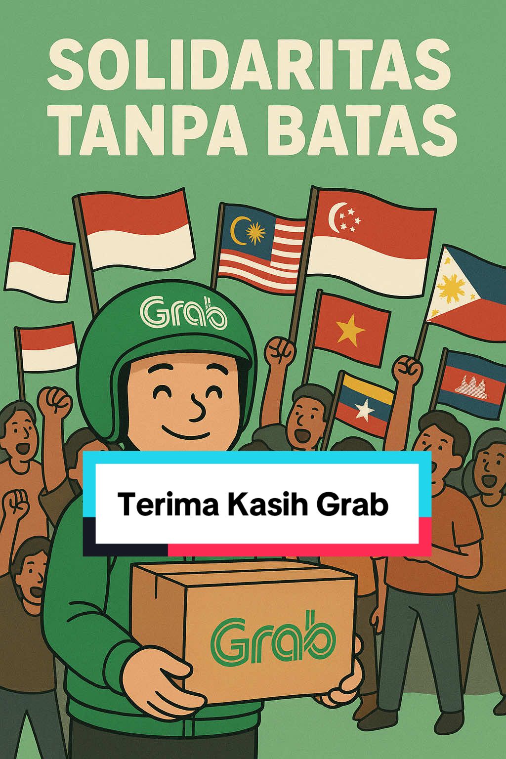 🌏💚 Solidaritas tanpa batas. Asia bersatu untuk Indonesia. 🇮🇩✨ Terima kasih bang @allan2607 #AkFansMalaysia untuk traktiran makan siangnya kepada rekan rekan ojol di Jakarta Indonesia semoga persahabatan Malaysia Asia dan Indonesia semakin baik ❤️ berkah dan semoga Alloh Gantikan Rezekinya berlipat ganda aamiin  🇮🇩 Indonesia 🇲🇾 Malaysia 🇸🇬 Singapura 🇹🇭 Thailand 🇻🇳 Vietnam 🇵🇭 Filipina 🇰🇭 Kamboja 🇲🇲 Myanmar #fyp #aisarkhaledd #GrabForIndonesia #SolidaritasAsia 