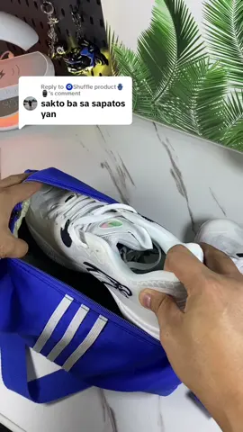 Replying to @🧿Shuffle product🪬⌚ Size 43 na basketball shoes yung nilagay, kasya naman depende na lang sa laki ng sapatos 😄 #underarmbag #gymbag #fyp 