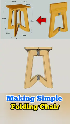 Making Simple folding Chair easier method for carpenter I #fypシ゚viral #tutorial #carpenterlife #DIY #tricks 