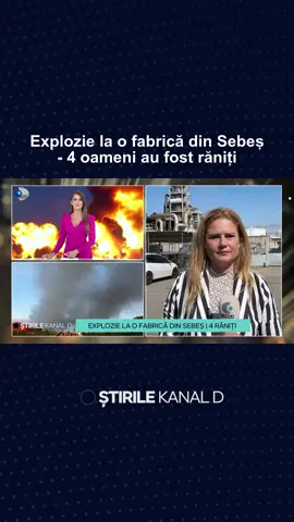 Explozie la o fabrică de prelucrare a lemnului din Sebeș. Patru persoane au fost rănite. 🔵 Autoritățile au activat planul roșu de intervenție. #stirilekanald #kanaldromania #explozie #fabrica #victime #prelucrarealemnului 