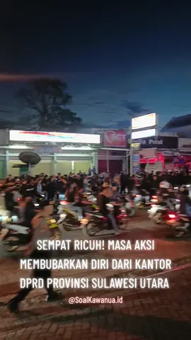 SEMPAT RICUH! MASA AKSI MEMBUBARKAN DIRI DARI KANTOR DPRD PROVINSI SULAWESI UTARA  . . . #dprdsulut #sulut #indonesia #demosulut 