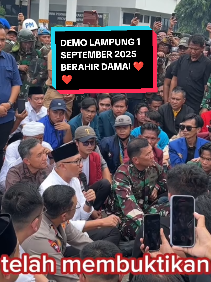 Demo di lampung 1 sept 2025 berahir damai #lampung #indonesia🇮🇩 #fyppppppppppppppppppppppp #lampunggeh 