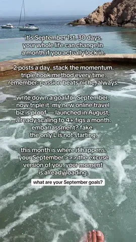 it’s September 1st. 30 days. your whole life can change in  a month if you actually lock in. What are your September goals? #firstofthemonth #september #trendingaudios #trendingsound #goals 