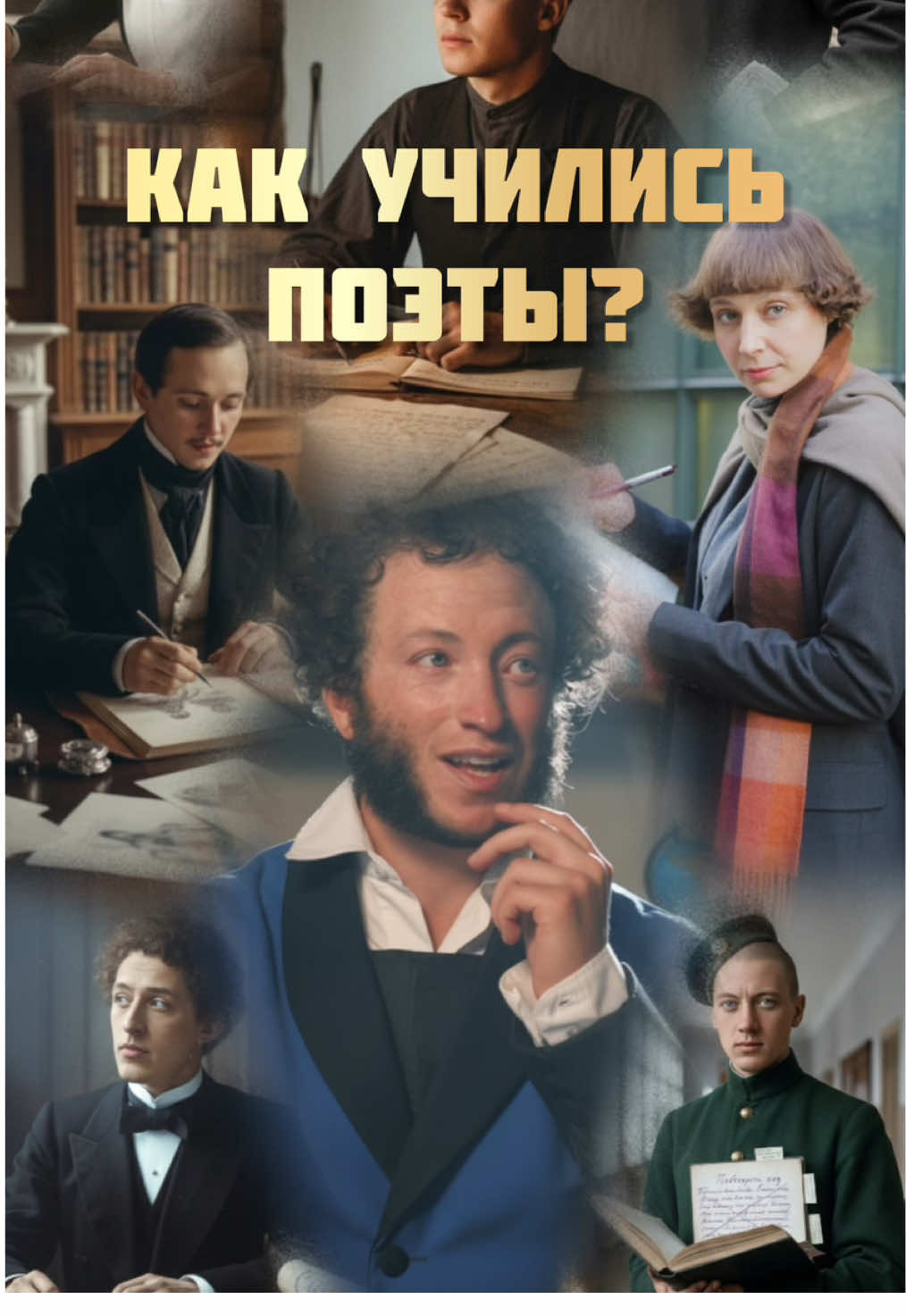 Как учились поэты? К 1 сентября - Дню знаний 📚.  #Пушкин #Лермонтов #Есенин #Маяковский #Ахматова 