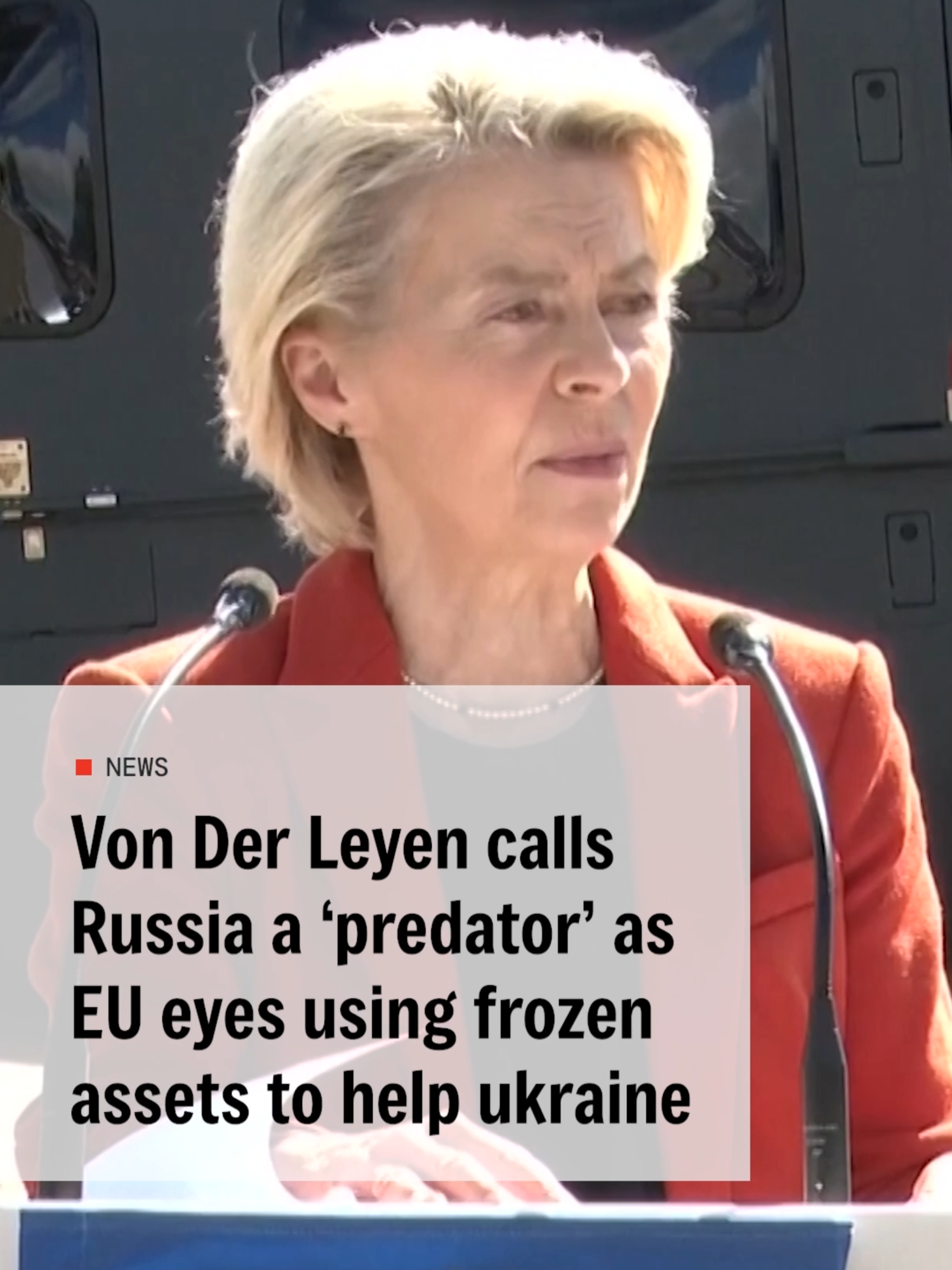 European Commission President Ursula von der Leyen said the EU is open to exploring further use of frozen Russian assets to help Ukraine. So €3.7 billion in windfall profits have been generated and channelled to Ukraine, but von der Leyen said the Commission is now reflecting on the next steps and best use of the assets. She said the commission generally welcomed Lithuania’s proposal to seize the frozen assets to finance aid for Ukraine. #Russia #Ukraine #EU