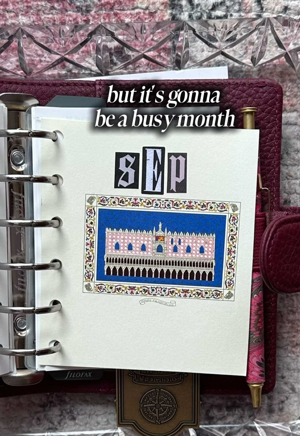 supplies 🔗 under stationery in bio 💌 my monthly filofax setup (and yes this is your sign to set your September goals!) #filofax #planwithme #goalsetter #journaltok #planner 