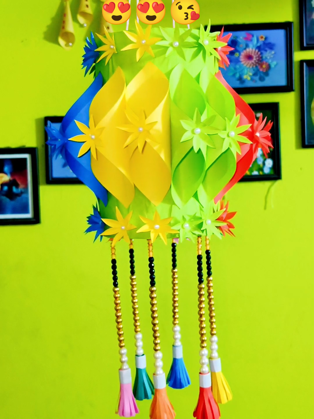 A Super Cute Paper idea 😍😍😍 গরিবের ঝাড়বাতি 😅🙃#DIY #Craft #paperart 