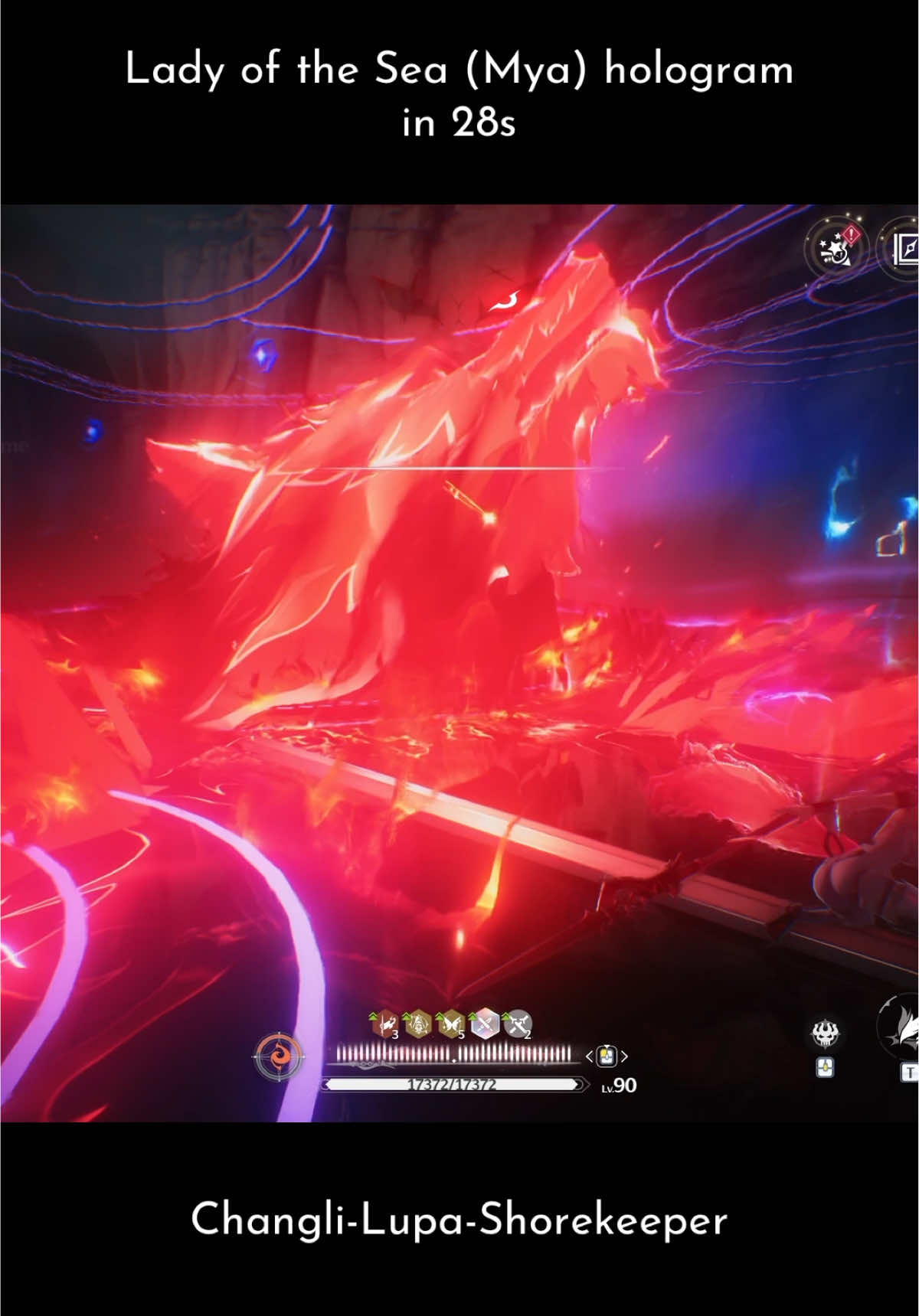 no-hit speed run with the fusion queens (S6R5 Changli, S3R2 Lupa, S2R1 Shorekeeper) #wutheringwaves 
