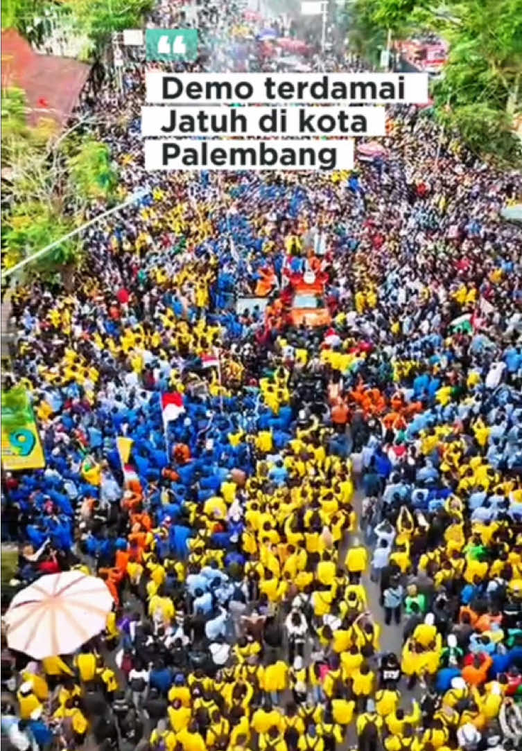 Menyala🔥 demo Terdamai tahun ini Ada di kota Palembang #demo #palembang #fyp 
