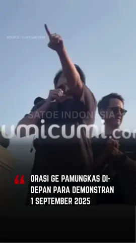 Sindir DPR, Ini Orasi Ge Pamungkas Di Depan Para Demonstran Aksi 1 September 2025