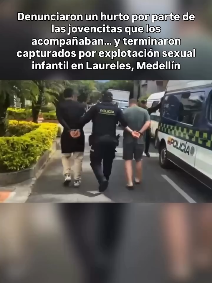 🚨 Explotación sexual de menores destapada en Medellín tras denuncia por hurto 🚨 Un caso de explotación sexual comercial de adolescentes quedó al descubierto en Laureles, Medellín, luego de que dos hombres —uno de ellos con doble nacionalidad colombiana y estadounidense— fueran capturados por las autoridades. 👉 Según la investigación, los implicados contactaron a dos menores de 14 y 17 años a través de redes sociales y les ofrecieron $500.000 a cada una a cambio de servicios sexuales. Sin embargo, tras el encuentro, se negaron a pagar lo pactado. 📱 En respuesta, las adolescentes habrían hurtado tres celulares de alta gama (iPhone y Samsung) y tres tarjetas de crédito, con un valor aproximado de $7.3 millones, según informó el alcalde Federico Gutiérrez. ⚠️ Los hombres denunciaron el hurto, pero la versión de las menores reveló una situación mucho más grave: fueron víctimas de explotación sexual. 👮‍♂️ Gracias a la intervención de la Policía Nacional, el Grupo de Infancia y Adolescencia MEVAL y la Fiscalía URI de menores (CESPA), se logró la captura de los dos adultos. 🔒 Entre tanto, las adolescentes también fueron aprehendidas por el delito de hurto. ➡️ ¿Qué opinas de este caso que pone en evidencia el riesgo de las redes sociales y la vulnerabilidad de nuestros jóvenes? Déjalo en los comentarios. #Medellín #NoticiasMedellín #Seguridad #ExplotaciónSexual #EnvigadoAlDía #Justicia