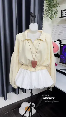 Áo Somi Croptop Tay Bồng Bèo Xinh #maythorreview #xuhuong 