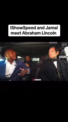 Ishowspeed and his brother jamal meet abraham lincoln #ishowspeed #jamal #abrahamlincoln #president #slavery 