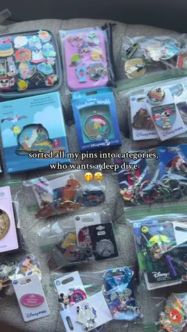 **WHAT DO I START WITH** i want to do a long form video for yt, but also maybe short form of every “category” 🤔🤭 #disneypins #pintrading #pincollectors #organizewithme 