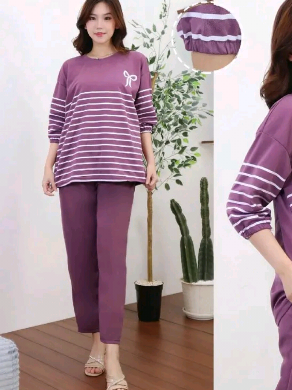 Setelan Jumbo Salur Pita #setelanoversize #setelanjumbo #salur #onesetjumbo #onesetoversize 
