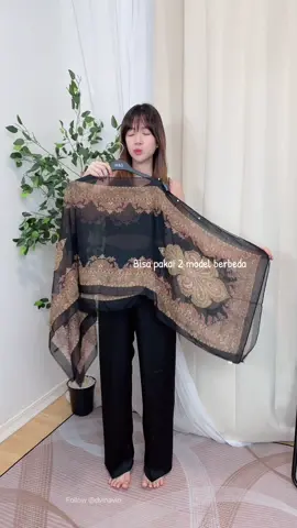Bisa pakai 2 model berbeda cantik #pakaianwanita #outer #outerwanita 