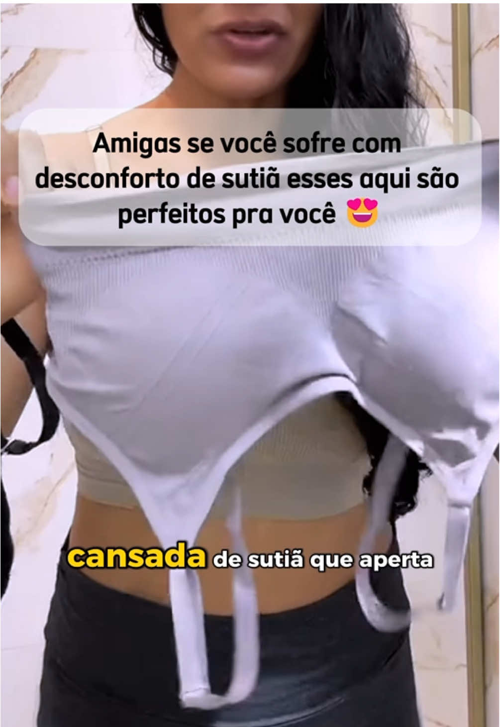 Sutiã tipo top de alça fina e regulável do TikTok shop  #sutia #lingerie #tiktokshop #roupasfemininas 