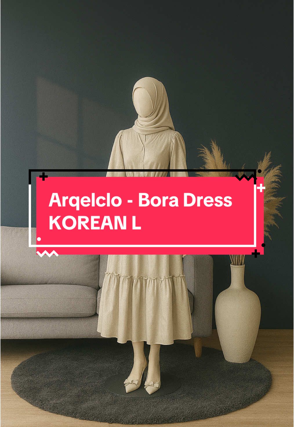Arqelclo - Bora Dress KOREAN L #bajumurah #bajuwanita #bajukekinian #bajuterlaris #bajuterbaru #viral #fyp 