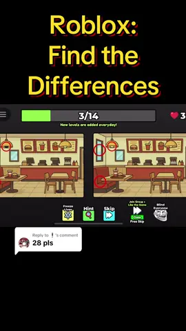Replying to @🕴🏾 find the differences #fyp #roblox #robloxfyp #foryoupage #creatorsearchinsights 