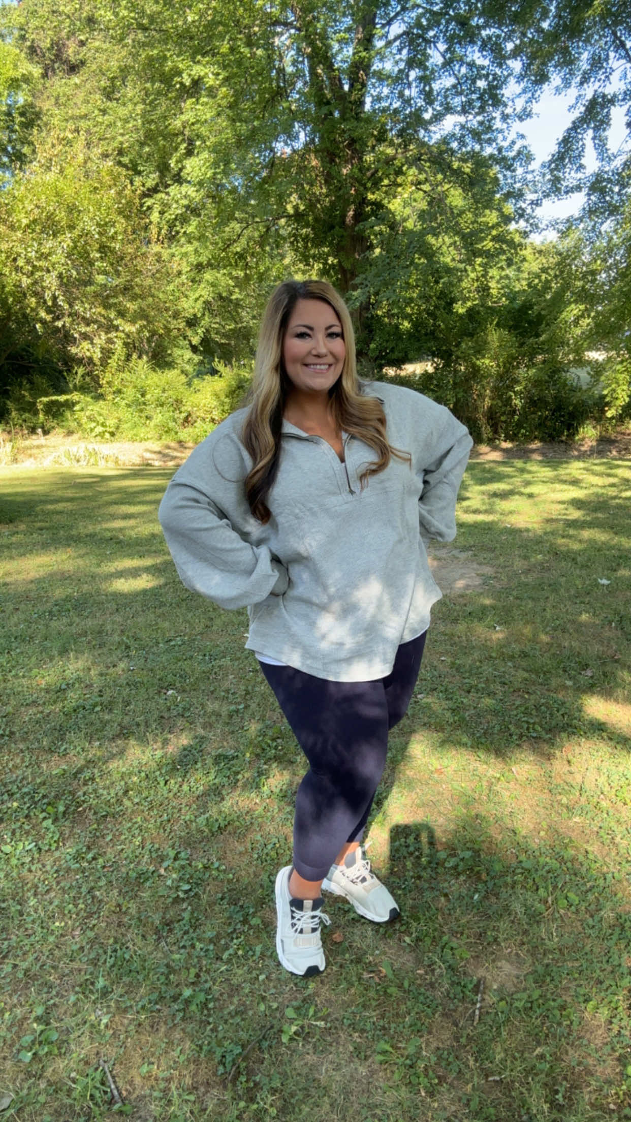 My favorite fall pullover in GREY!! This is going to match anything & everything! #leggingsoutfit #tiktokshoplabordaysale #fallfashion #falloutfits #tiktokshop 