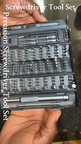 This versatile tool kit is compatible with various tools and hardware, making it perfect for multiple repair projects. It features an electric high magnetic screwdriver for precise and speedy work, with magnetic power tools that effortlessly attract screws for ease of use. Built to handle tough tasks with reliability, it’s cordless and comes with a metal toolbox for easy transportation. Plus, the comprehensive kit keeps everything neatly organized for quick accessibility. #screwdriver #toolset #precisionscrewdriver #tools #tiktokshoplabordaysale 