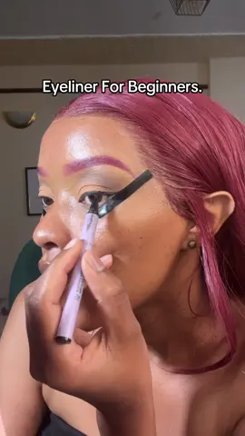 Replying to @ASWI.TO Ndio hii 🥰 Eyeliner for beginners. #makeuptiktok #tiktokkenya #makeupforbeginners #eyelinertutorial 