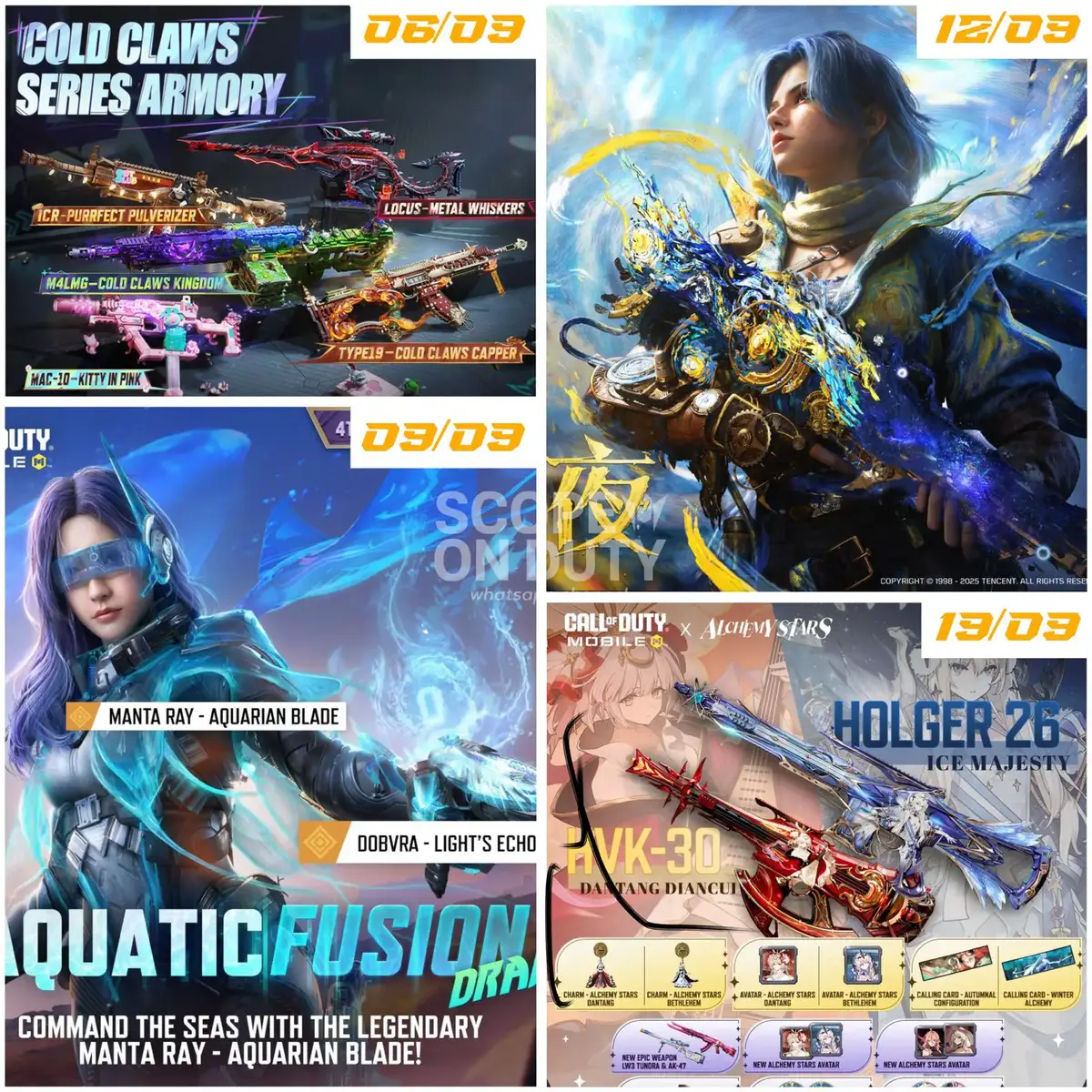 *Principais Conteúdos da Temporada 8* *Observação:* O retorno de outros itens míticos e lendários será anunciado assim que *novas informações estiverem disponíveis.* #callofdutymobile #callofdutymobileleaks #codmmunity #codm #codmleaks 