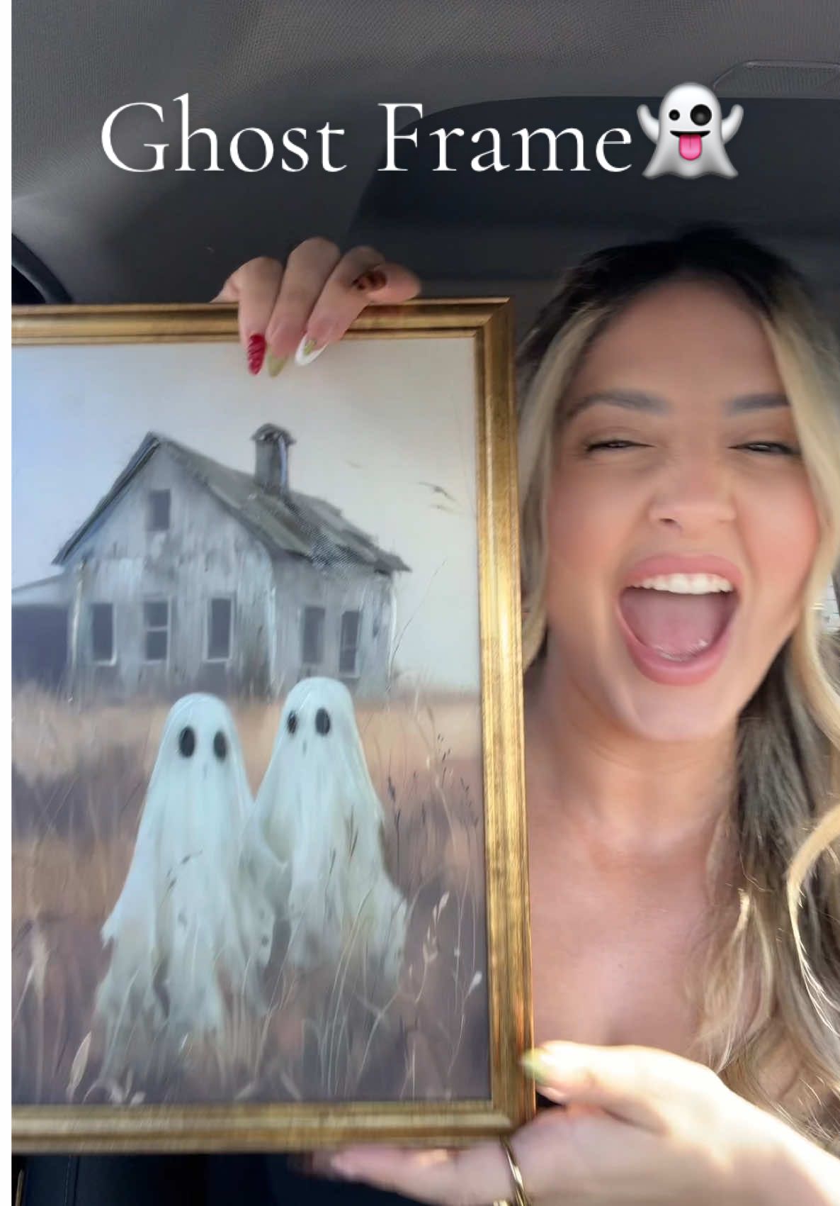 The cutest Ghost frame at Walmart 🥹👻✨ #ghostframe #fyp #halloweendecor #halloween #halloweendecorations #walmart #walmarthalloween 