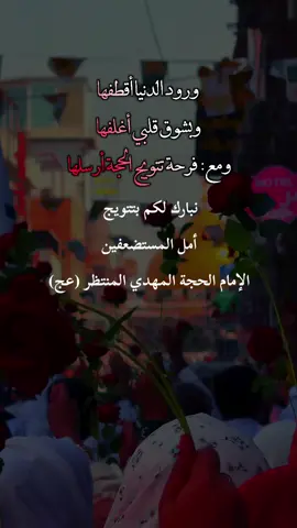 #ورود الدنيا أقطفها وبشوق قلبي أغلفها ومع: فرحة تتويج الحجة أرسلها #متباركين_يا_شيعة_؏ـلي🦋💕 #🌿❤️❤️✨️ 