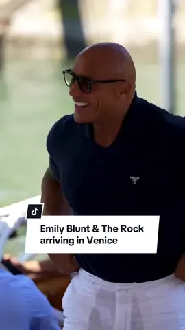 The iconic boatride to the #venicefilmfestival is great fun according to @The Rock & #EmilyBlunt  #gqgermany #dwaynejohnson #therock 