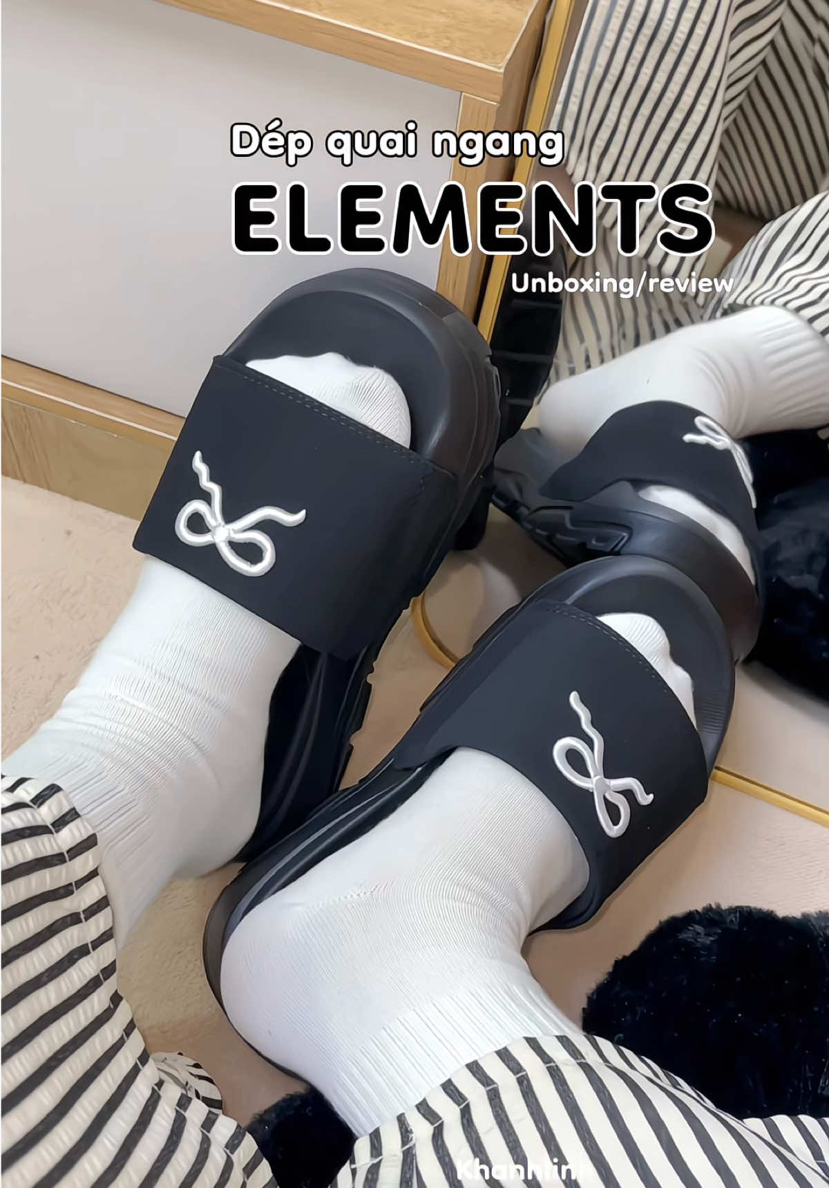 Mẫu dép đơn giản cho Nam Nữ mang đi chơi nè 🎱🫧✨ #dép #thoitrangnamnu #elements #unboxing #xh 