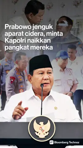 Prabowo jenguk aparat cidera, minta Kapolri naikkan pangkat mereka. Bagaimana menurutmu? #kapolri #polri #bloombergtechnoz 