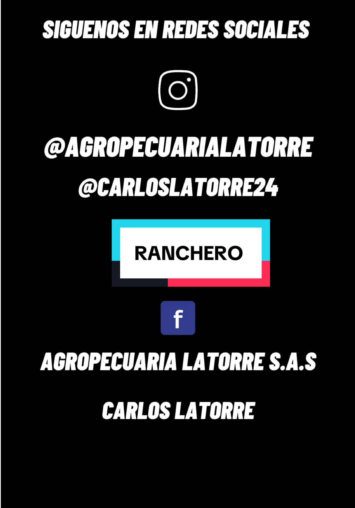 Síguenos en redes sociales. @Agropecuaria Latorre S.A.S @Coach Carlos Latorre #lacomunidadmasgrandedeagricultoresdeColombia #agricultura🚜🌱 #Agricultores #TransformandoElCampo #PACOL 