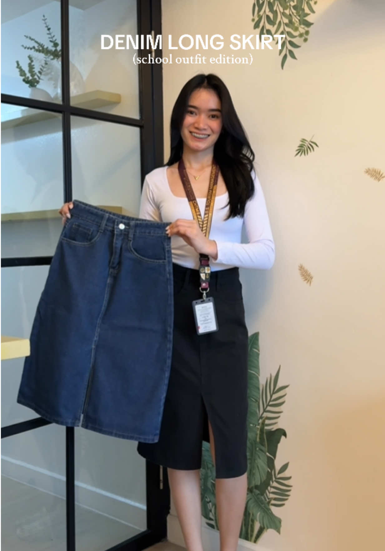 Long skirt reco for my college girlies 🫶🏻✨ #longskirt #denimskirt #foryou #OOTD #outfit #schooloutfit #collegeoutfit #schoolfit #TikTokFashion #fypシ゚ 