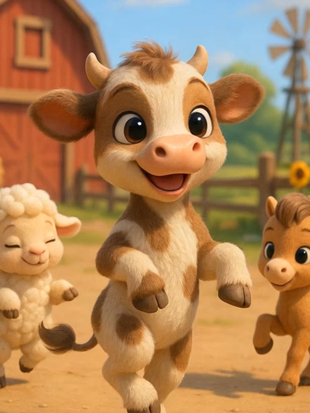 🌾🐄🎵 ¡La vaquita muuueve el cuerpo y la ovejita la sigue con pasitos esponjosos mientras el caballito trota con estilo! Granja soleada y miradas que contagian alegría. ¿Quién baila mejor hoy? 👇 #videoinfantil #cancioninfantil #vaquita #ovejita #caballito #granja #baile #tiktokkids #videoanimado