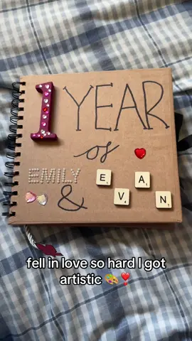 I want to keep it for myself so I can admire it 😭😭 #1year #anniversary #scrapbooking #relationshipgoals #create 