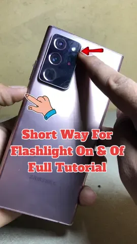Use This Hidden Setting Short Way For Flashlight On & Of Full Tutorial ✅🫵 #phonehack #tutorial #androidtricks #samsungnote20ultra #inam_198 .