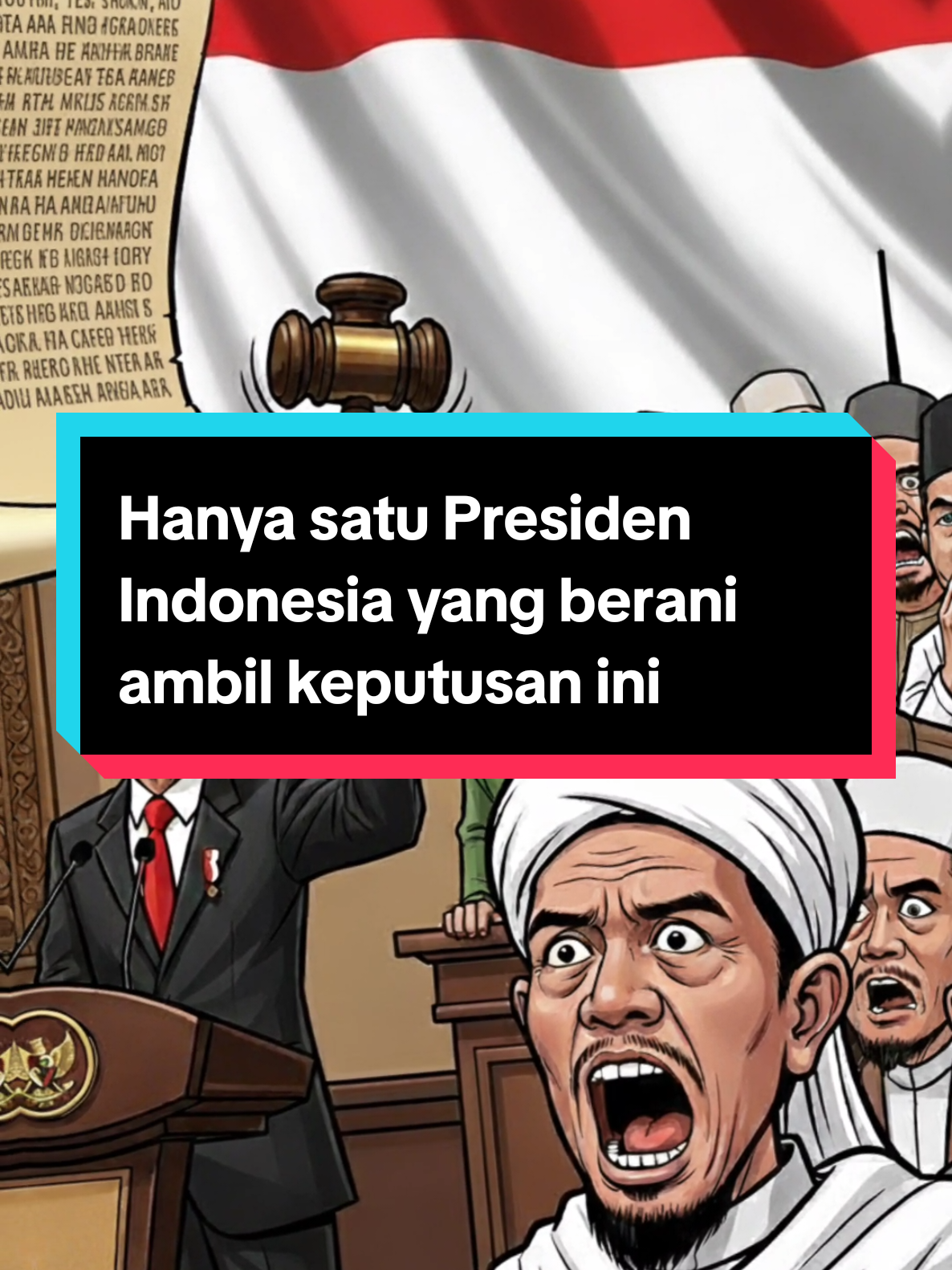 Hanya ada satu presiden Indonesia yang berani mengambil keputusan paling berisiko. Joko Widodo, sang tukang kayu dari Solo  Ketika Hizbut Tahrir Indonesia menolak Pancasila, ketika Front Pembela Islam menantang negara, Jokowi tidak gentar. Dengan nyali besar, ia mengeluarkan Perppu Ormas, langkah hukum yang membuat dua organisasi besar itu resmi dibubarkan, lenyap dari Indonesia. Risiko politik, tekanan dari kanan dan kiri, serangan oposisi, Jokowi tidak peduli. Baginya, negara tidak boleh kalah.  Inilah keberanian tanpa kompromi. Seorang tukang kayu yang menjelma menjadi pemimpin bangsa, menorehkan sejarah yang tidak akan pernah dilupakan republik ini. #jokowi  #presidenke7  #viral  #foryou  #fyp 