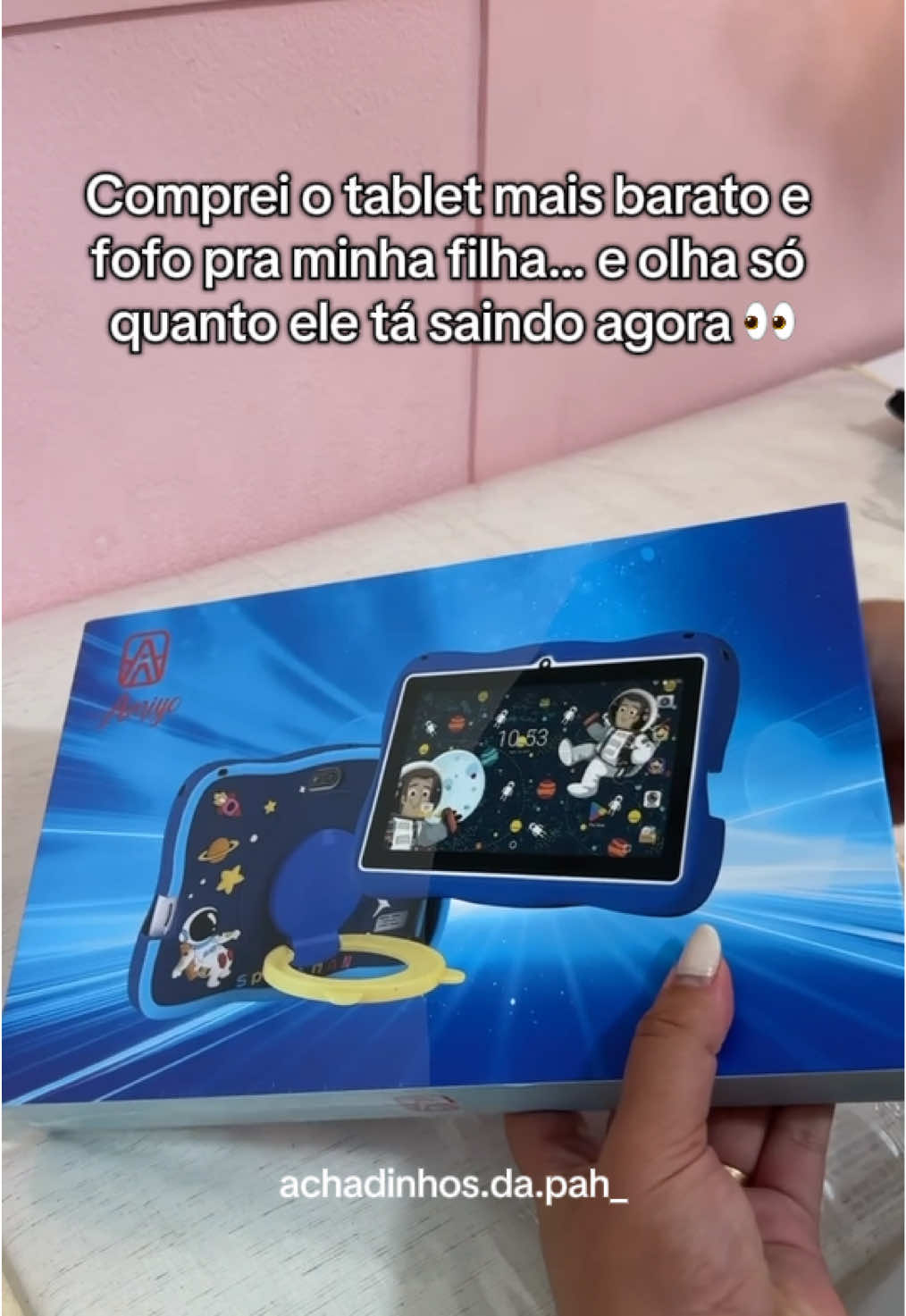 Eu já paguei barato nesse tablet, mas vocês vão pagar ainda mais barato 😱 E é a chance perfeita pra já garantir o presente do Dia das Crianças 🎁 Quem vai aproveitar? #tabletinfantil #dicademae #diadascriancas #viral 